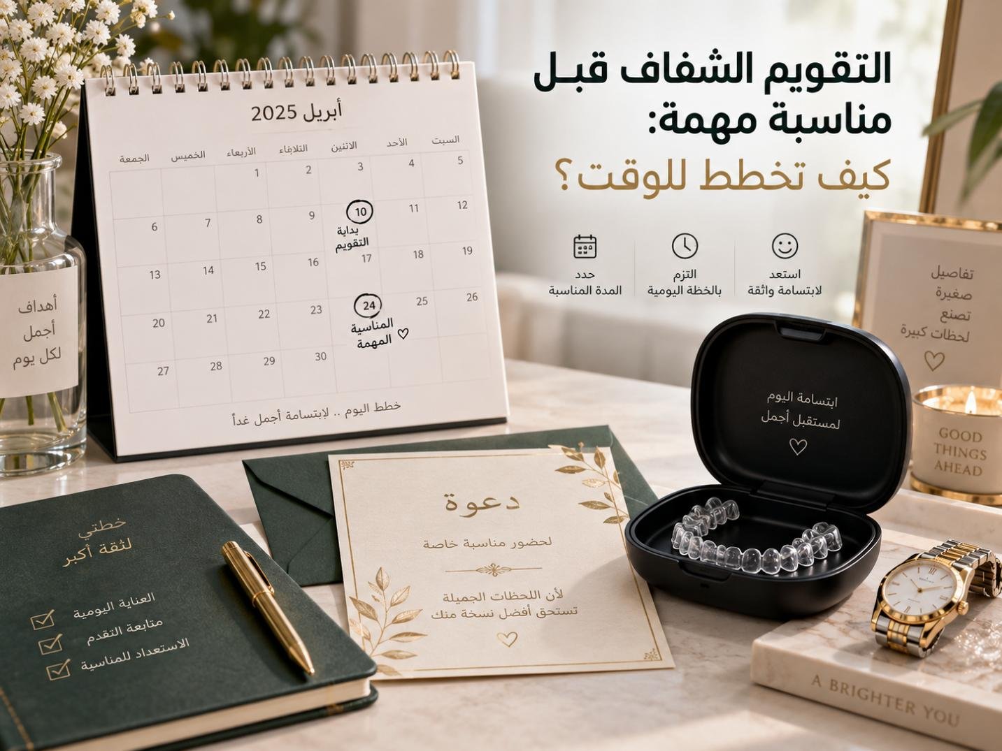 التقويم الشفاف قبل مناسبة مهمة: كيف تخطط للوقت؟