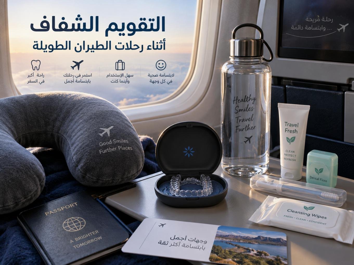 التقويم الشفاف أثناء رحلات الطيران الطويلة