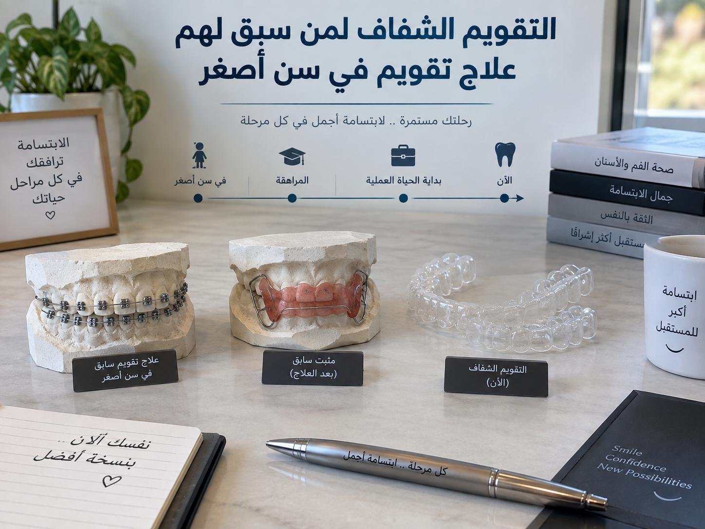 التقويم الشفاف لمن سبق لهم علاج تقويم في سن أصغر