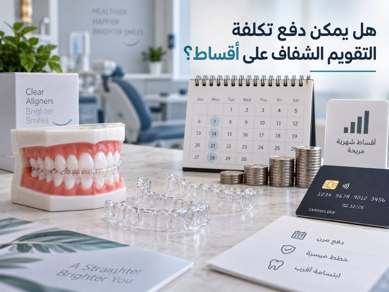 هل يمكن دفع تكلفة التقويم الشفاف على أقساط؟