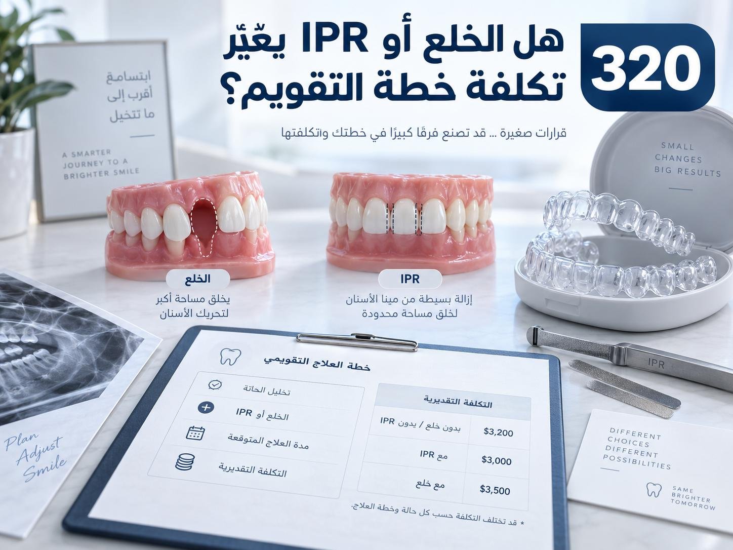 هل الخلع أو IPR يغيّر تكلفة خطة التقويم؟