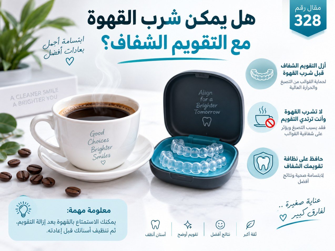 هل يمكن شرب القهوة مع التقويم الشفاف؟