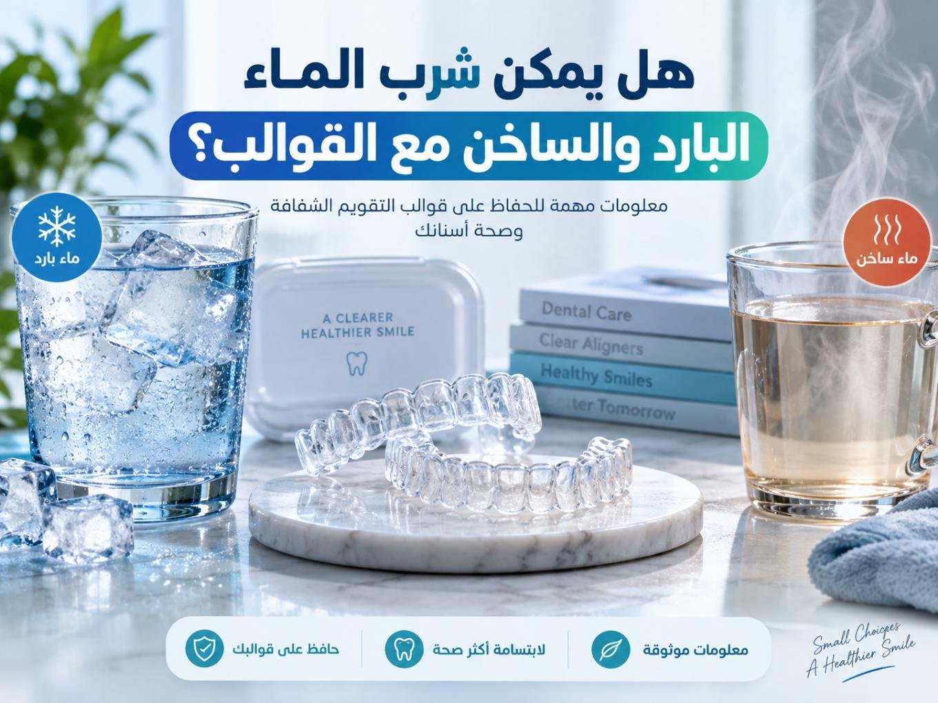 هل يمكن شرب الماء البارد والساخن مع القوالب؟