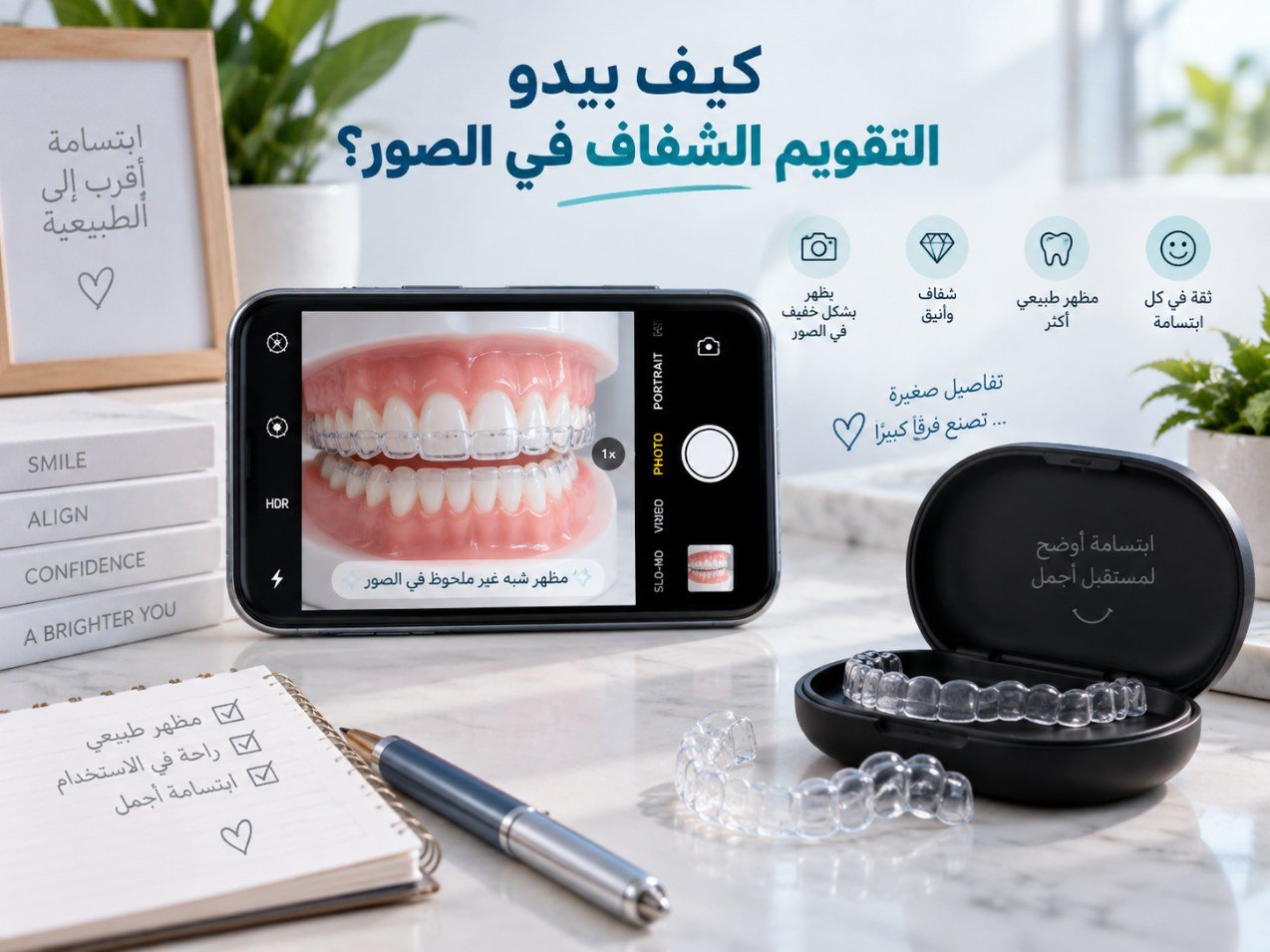 كيف يبدو التقويم الشفاف في الصور؟
