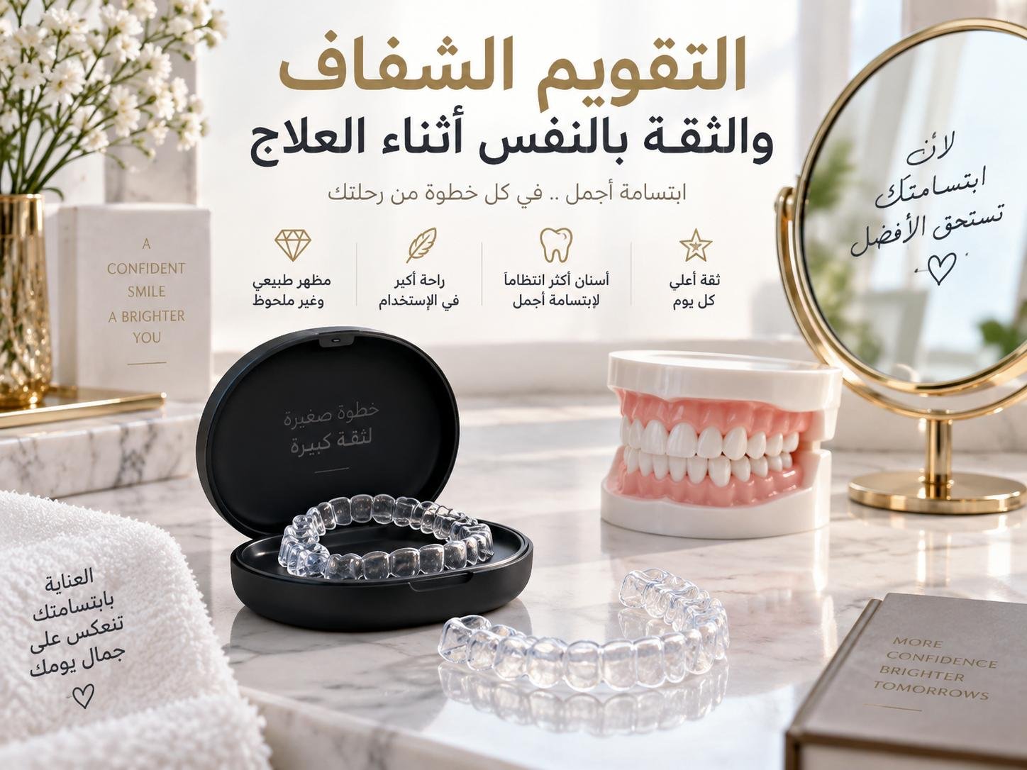 التقويم الشفاف والثقة بالنفس أثناء العلاج