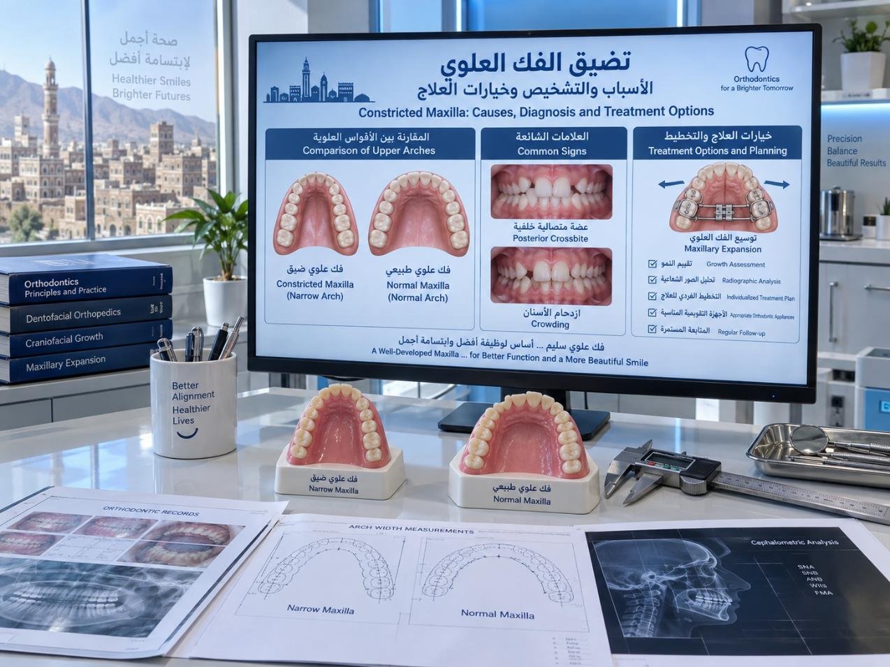 تضيق الفك العلوي: الأسباب والتشخيص وخيارات العلاج