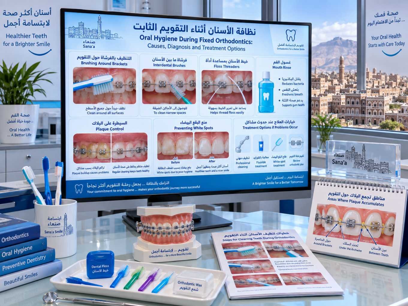 نظافة الأسنان أثناء التقويم الثابت: الاستخدامات والخطوات والعناية
